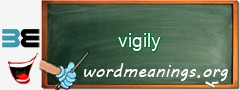 WordMeaning blackboard for vigily